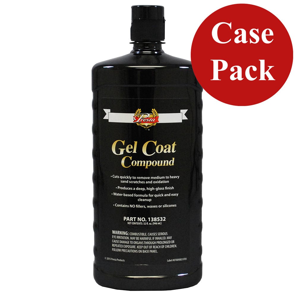 Presta Presta Gel Coat Compound - 32oz - *Case of 12* Boat Outfitting