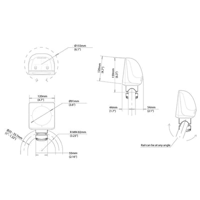 Scanstrut Scanstrut Scanpod Single Instrument Pod Rail Mount - Cut f/Standard Instrument - Fits 1" - 1.33" Rails Boat Outfitting