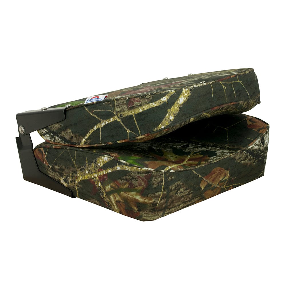 Springfield Marine Springfield Economy Folding Seat - Mossy Oak Break-Up Boat Outfitting