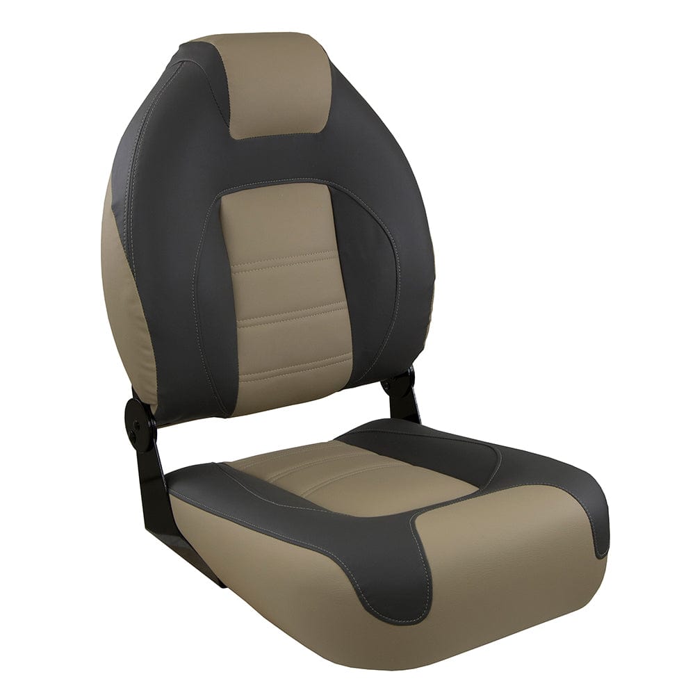 Springfield Marine Springfield OEM Series Folding Seat - Charcoal/Tan Boat Outfitting