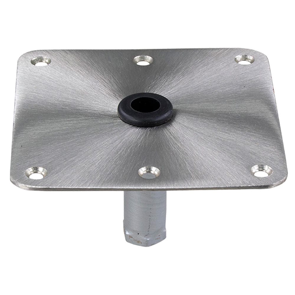 Springfield Springfield KingPin™ 7" x 7" Stainless Steel Square Base (Threaded) Boat Outfitting