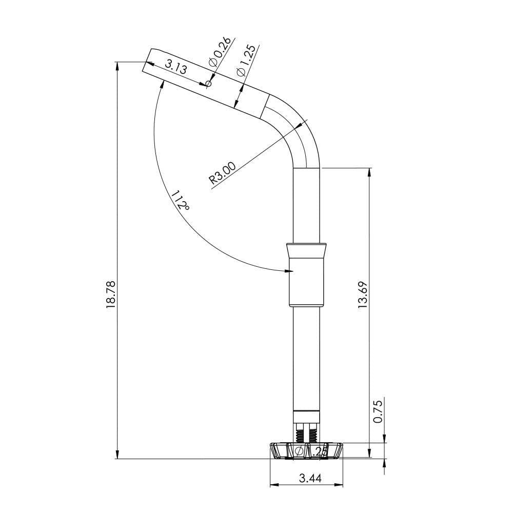 TACO Marine TACO ShadeFin Fixed Rod Holder Mount Boat Outfitting