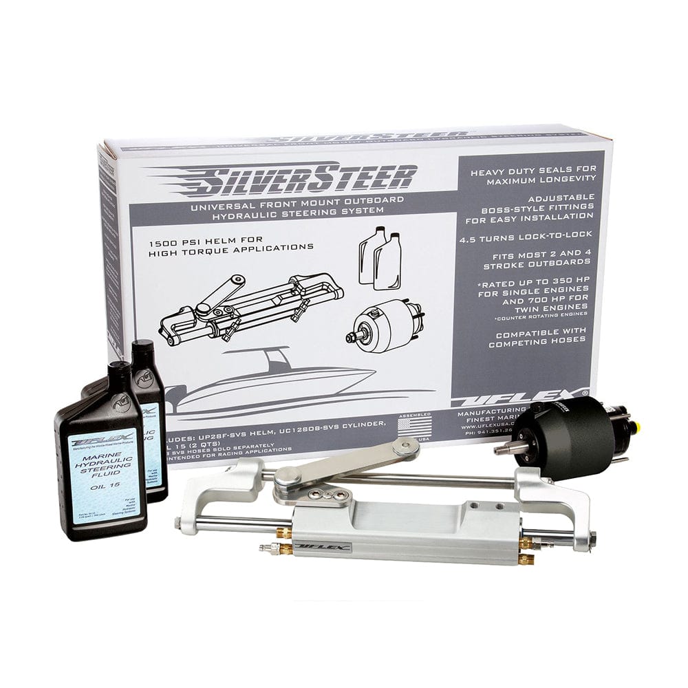 Uflex USA Uflex SilverSteer™ 2.0 High-Performance Front Mount Outboard Hydraulic Steering System - 1500PSI FM V2 Boat Outfitting