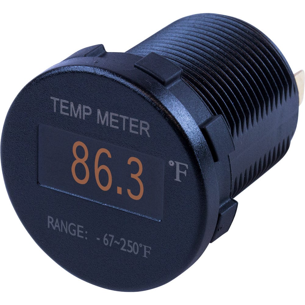 Sea-Dog Sea-Dog Round OLED Temperature Meter Fahrenheit w/6' Lead Electrical