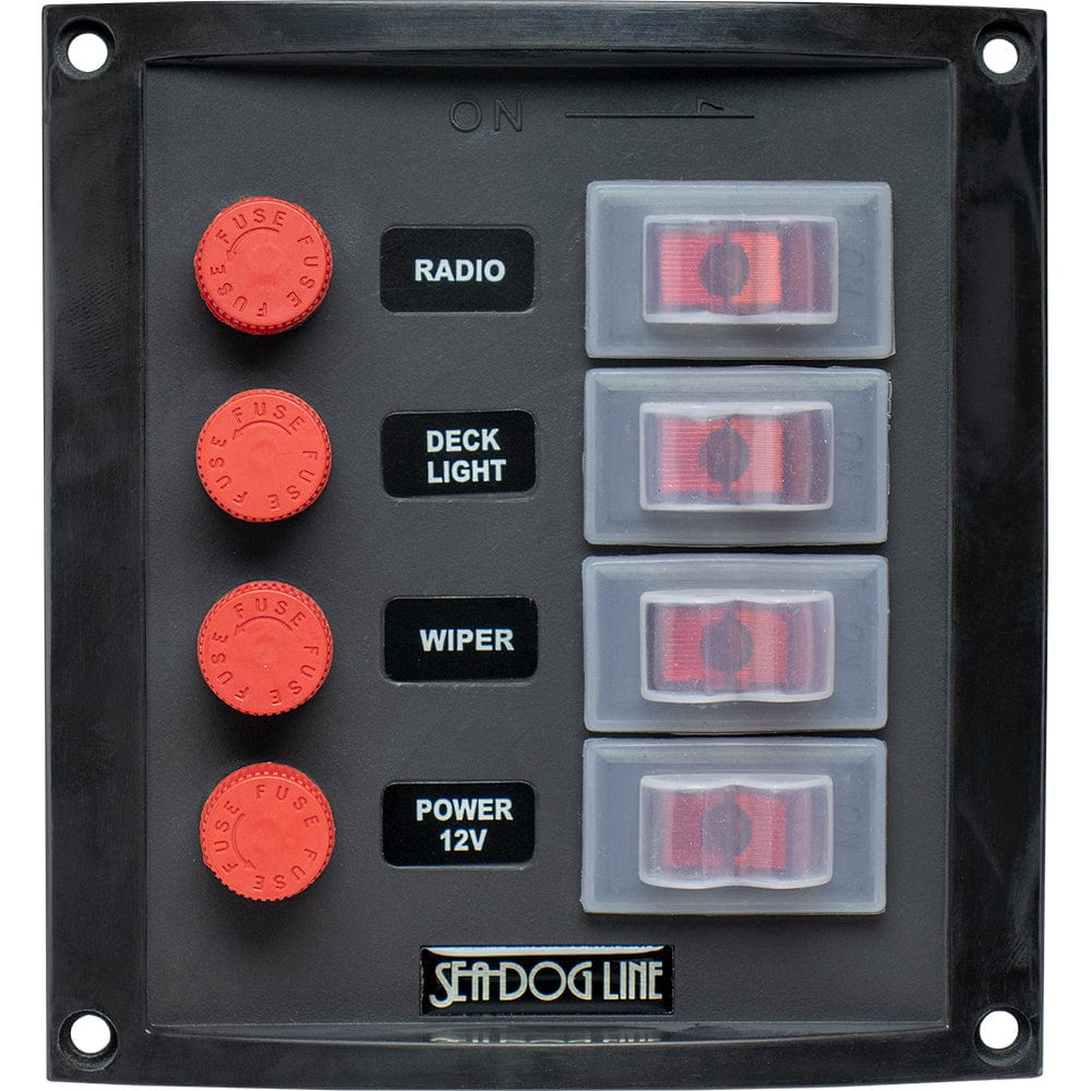 Sea-Dog Sea-Dog Splash Guard Switch Panel Vertical - 4 Switch Electrical