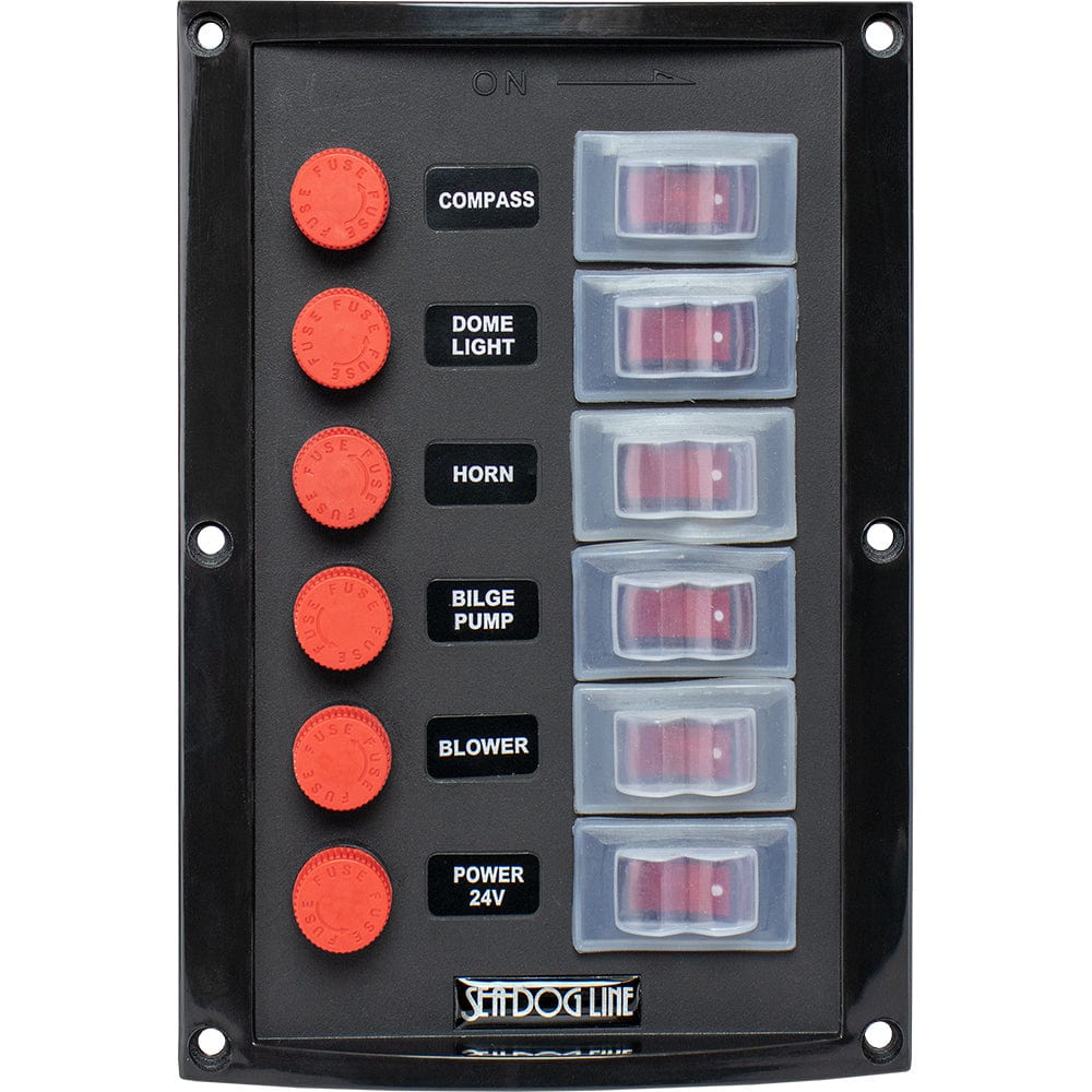 Sea-Dog Sea-Dog Splash Guard Switch Panel Vertical - 6 Switch Electrical