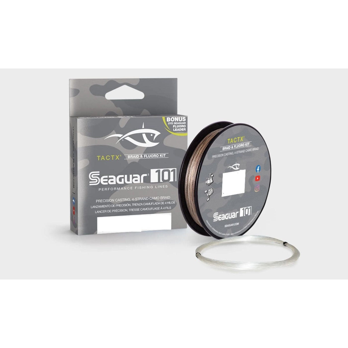 Seaguar Seaguar 101 TactX 40TCX150 Braid w Fluoro Leader 150 Yds Fishing