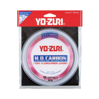 Yo-Zuri Yo-Zuri HD Disappearing Pink Fluorocarbon Leader 30YD 130 LB Fishing