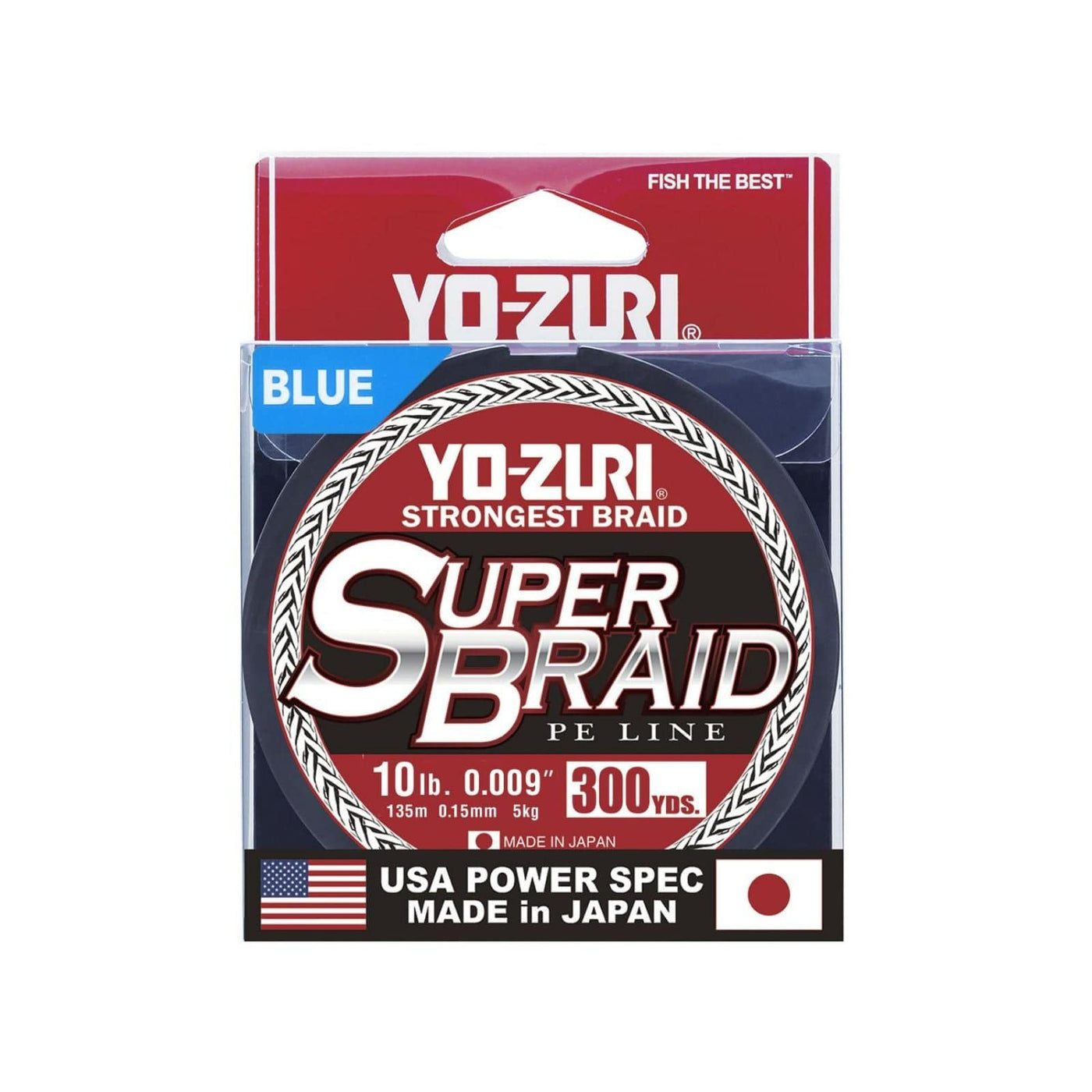 Yo-Zuri Yo-Zuri Super Braid 300 yard Spool Spool Blue / 10 Pound Fishing