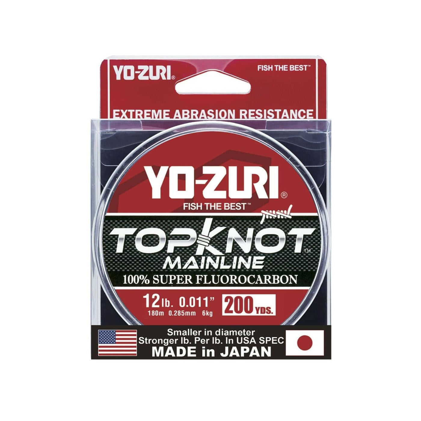 Yo-Zuri Yo-Zuri TopKnot Fluorocarbon Mainline 200YD spool 12 LB Fishing