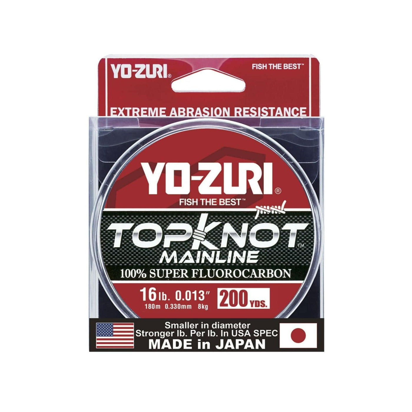 Yo-Zuri Yo-Zuri TopKnot Fluorocarbon Mainline 200YD spool 16 LB Fishing