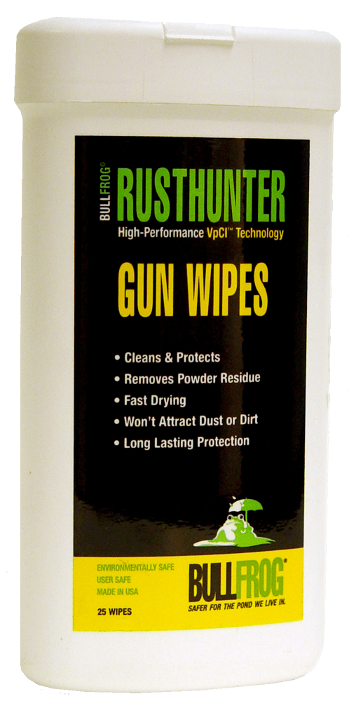 Bull Frog Bull Frog Rust Hunter, Bull Frog 35292383 Rusthunter Gun Wipe       25qty Gun Care