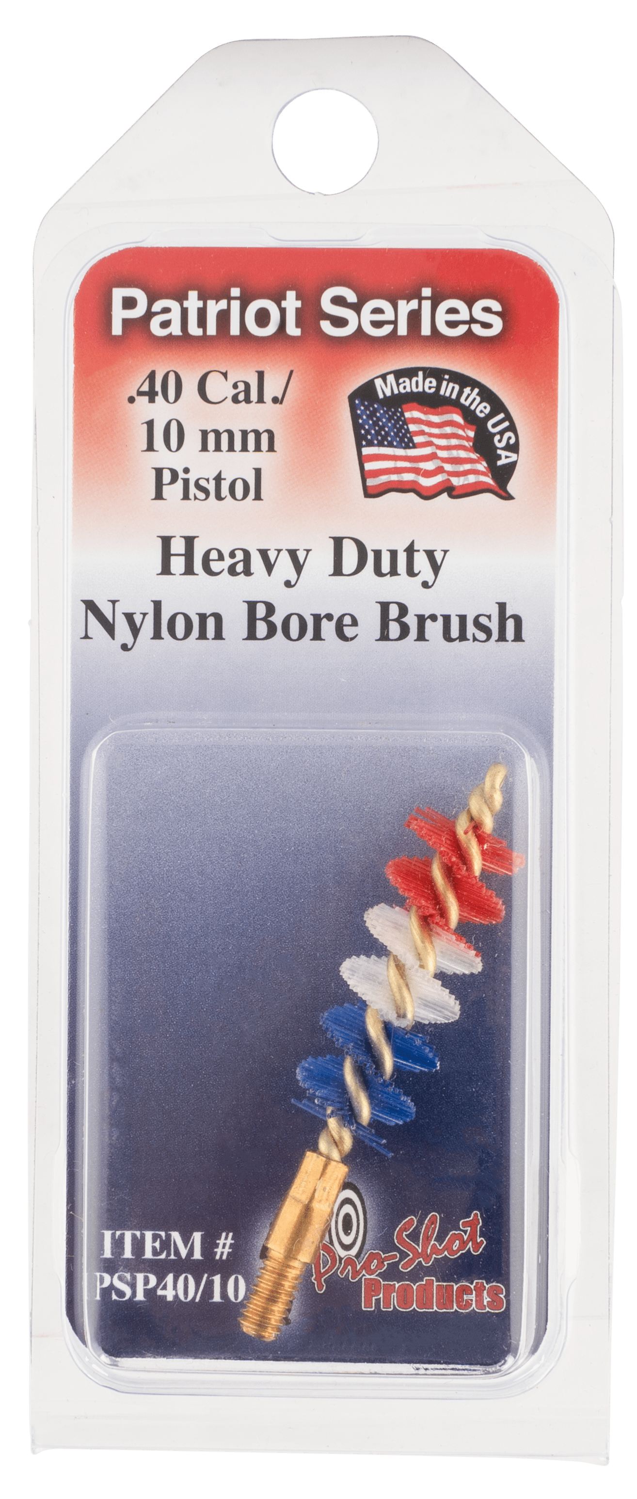 Pro-Shot Pro-shot Pistol Bore Brush, Proshot Psp40/10    10mm  Pstl Patriot Bore Brush Gun Care