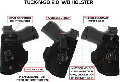 Galco Galco Tuck-n-go Itp Holster - Ambi Leather S&w M&p 9/40 Blk Holsters And Related Items