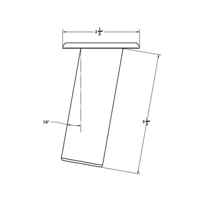 TACO Marine TACO Flush Mount Rod Holder 10° - Deluxe Anodized Finish Hunting & Fishing