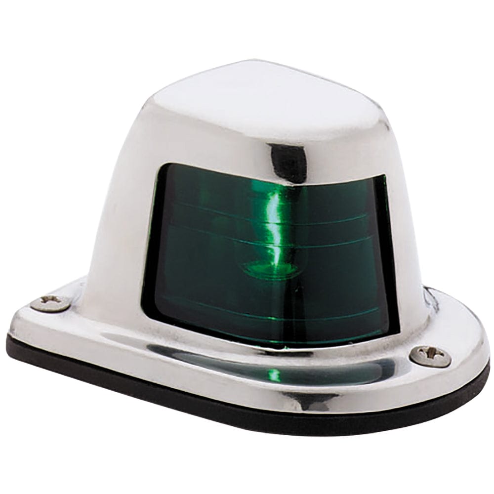 Attwood Marine Attwood 1-Mile Deck Mount, Green Sidelight - 12V - Stainless Steel Housing Lighting