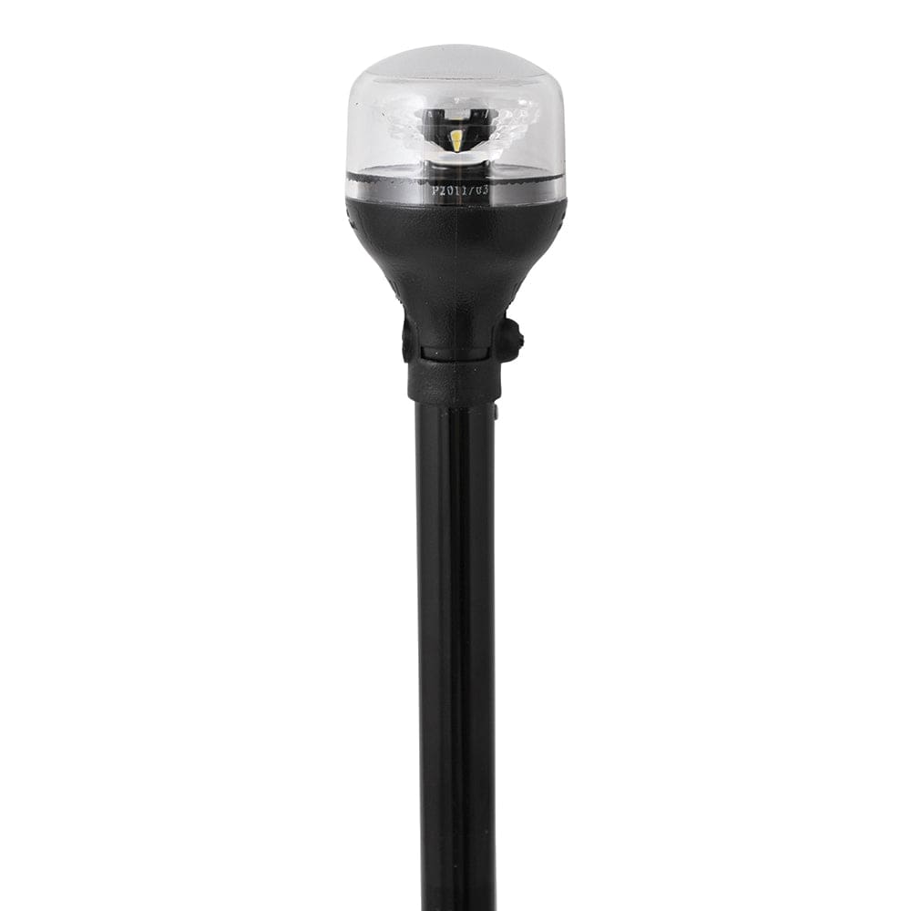 Attwood Marine Attwood LightArmor All-Around Light - 12" Black Pole - Black Horizontal Composite Base w/Adapter Lighting