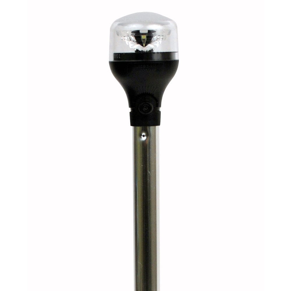 Attwood Marine Attwood LightArmor All-Around Light - 20" Aluminum Pole - Black Vertical Composite Base w/Adapter Lighting