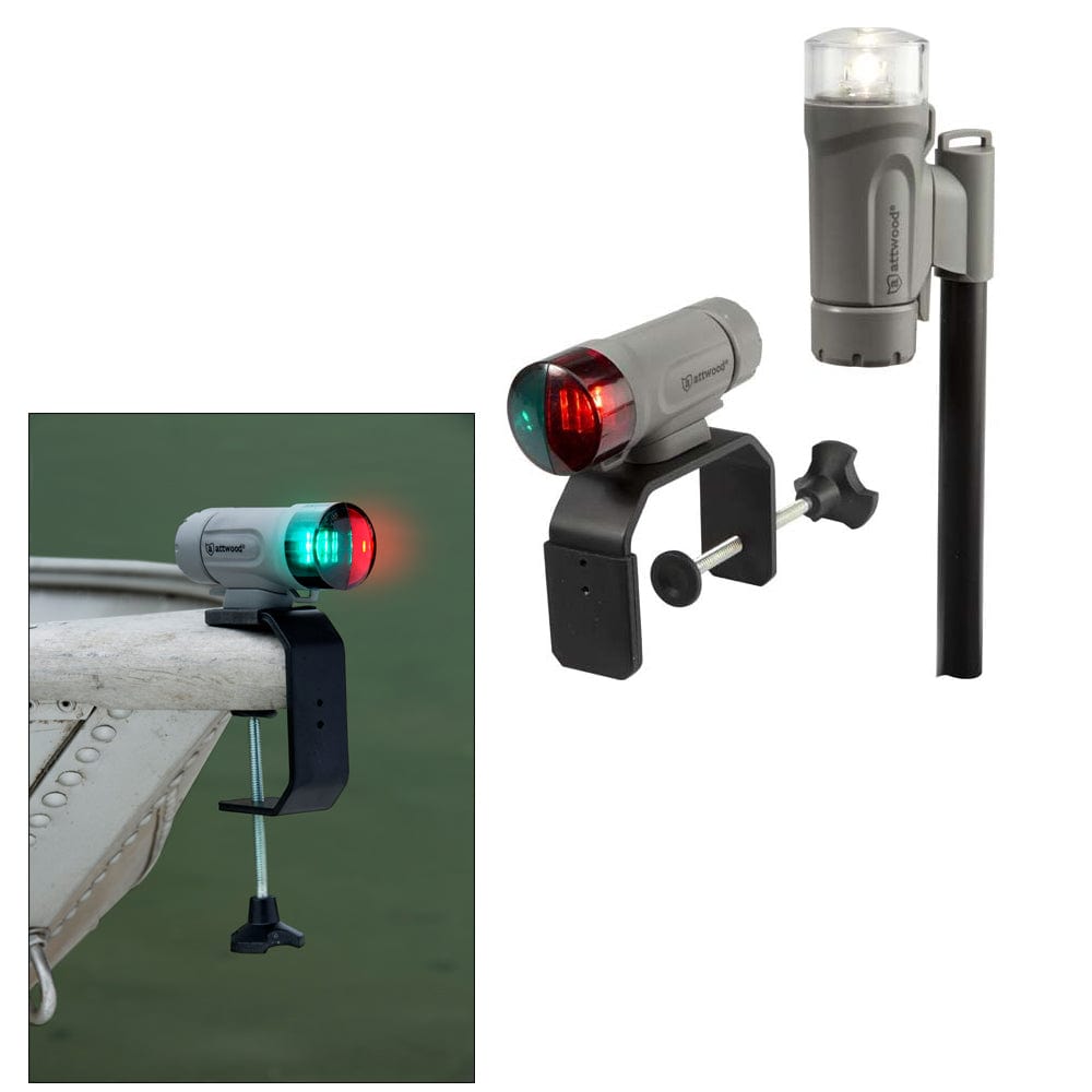 Attwood Marine Attwood PaddleSport Portable Navigation Light Kit - C-Clamp, Screw Down or Adhesive Pad - Gray Lighting