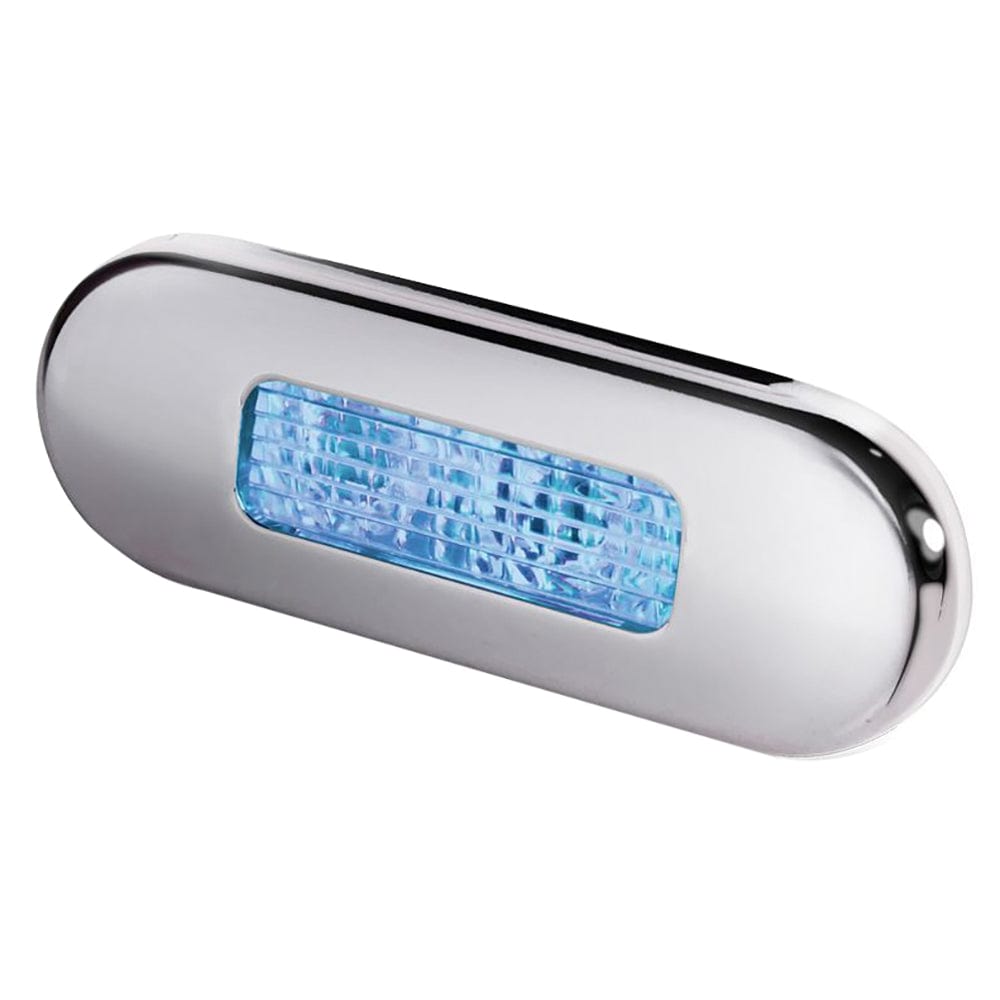 Hella Marine Hella Marine Surface Mount Oblong LED Courtesy Lamp - Blue LED - Stainless Steel Bezel Lighting