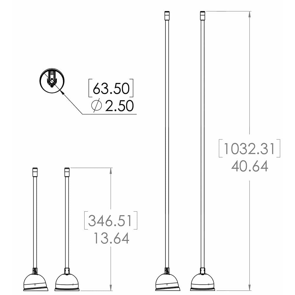 Lumitec Lumitec Contour Anchor Light - 12" - Black Shaft White Base Lighting