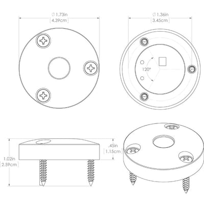 Lumitec Lumitec High Intensity "Anywhere" Light - Brushed Housing - White Non-Dimming Lighting