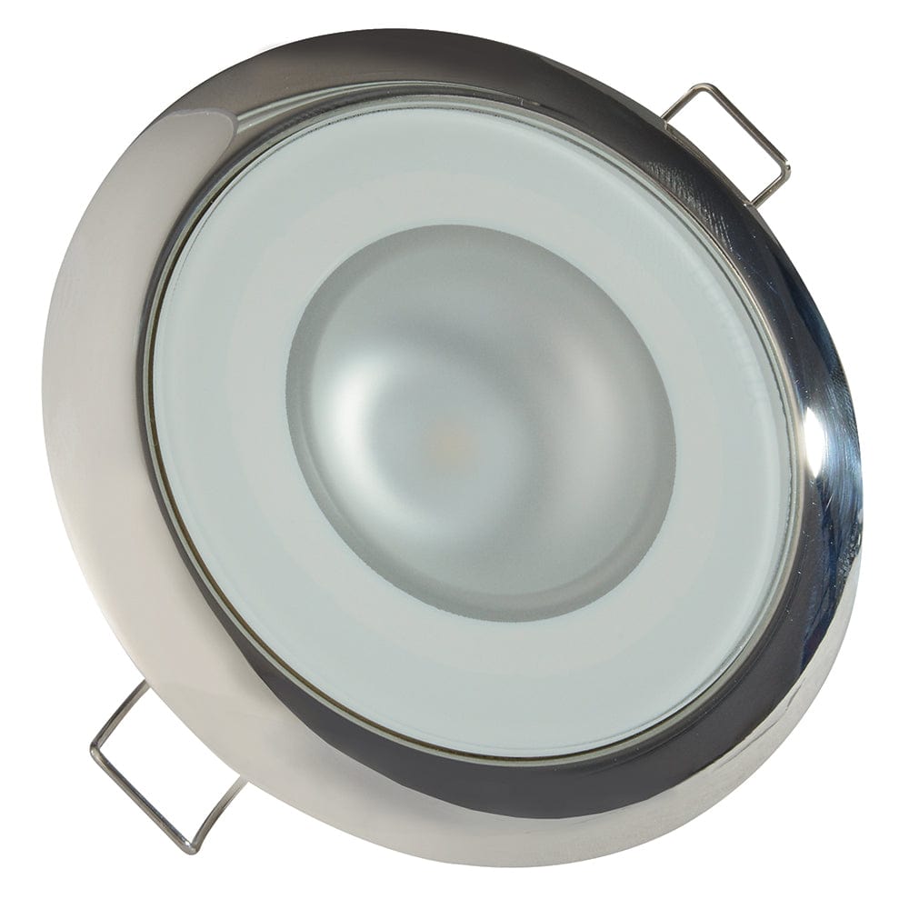 Lumitec Lumitec Mirage - Flush Mount Down Light - Glass Finish/Polished SS Bezel - Warm White Dimming Lighting