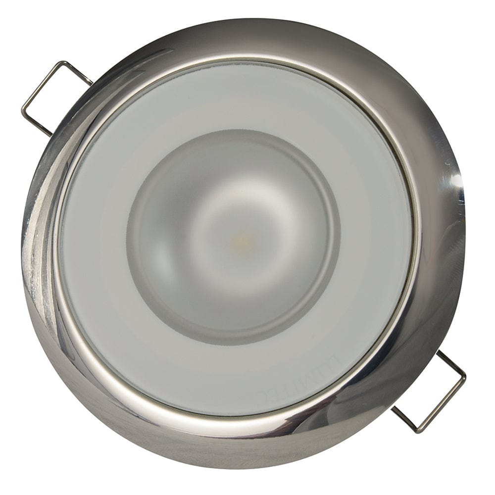 Lumitec Lumitec Mirage - Flush Mount Down Light - Glass Finish/Polished SS Bezel - Warm White Dimming Lighting