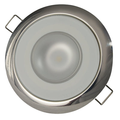 Lumitec Lumitec Mirage - Flush Mount Down Light - Glass Finish/Polished SS Bezel - Warm White Dimming Lighting