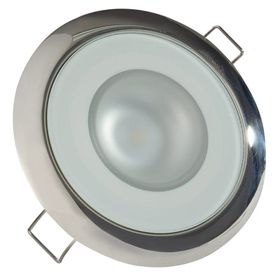 Lumitec Lumitec Mirage - Flush Mount Down Light - Glass Finish/Polished SS Bezel - White Non-Dimming Lighting