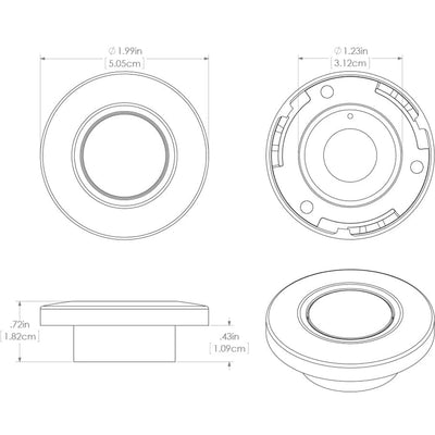 Lumitec Lumitec Orbit - Flush Mount Down Light - White Finish - White Non-Dimming Lighting