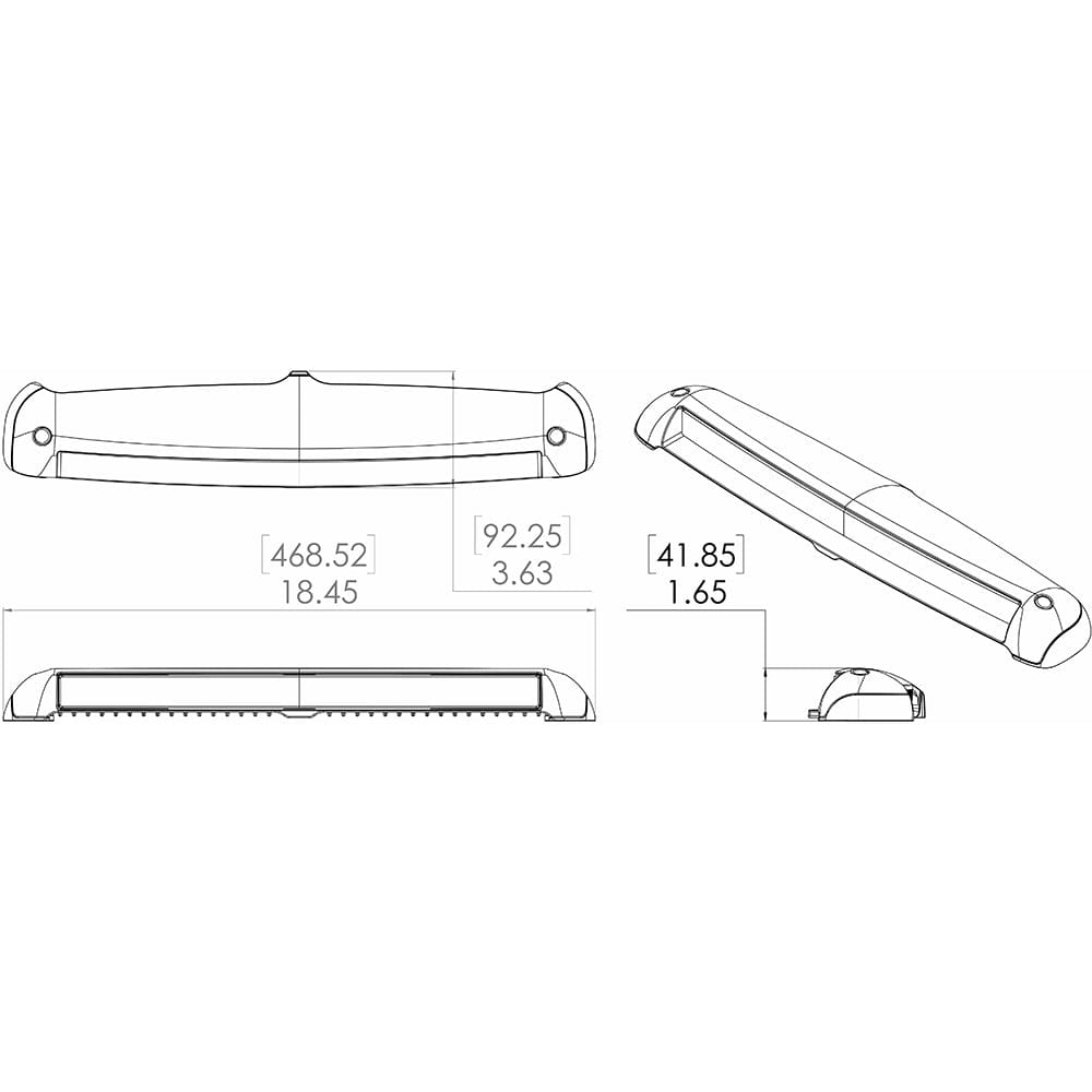 Lumitec Lumitec Razor 18" Light Bar -Flood - White Lighting