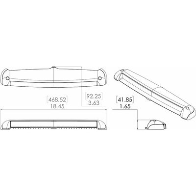 Lumitec Lumitec Razor 18" Light Bar -Flood - White Lighting