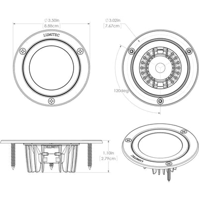 Lumitec Lumitec Shadow - Flush Mount Down Light - White Finish - White Non-Dimming Lighting