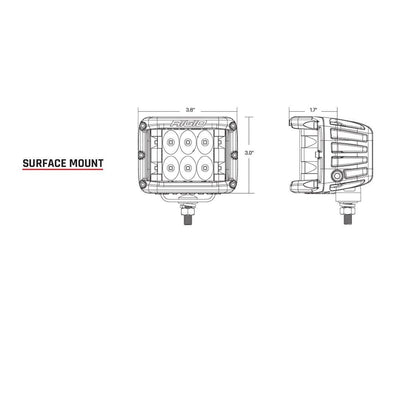 RIGID Industries RIGID Industries D-SS Series PRO Driving Surface Mount - Black Lighting