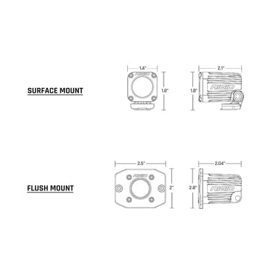 RIGID Industries RIGID Industries Ignite Surface Mount Diffused - Pair - Black Lighting