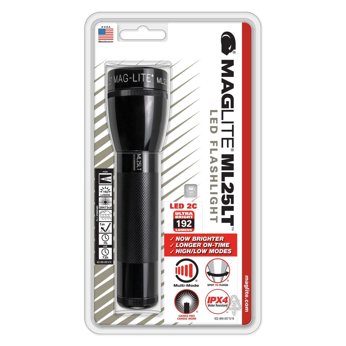 Maglite Maglite ML25LT C LED Flashlight 2 Cell / Black Lights