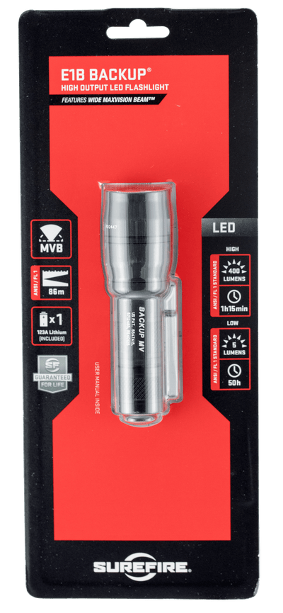 SureFire SureFire E1B Backup Dual Output MaxVision LED Flashlight Lights