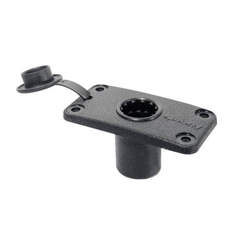 Scotty Scotty Flush Deck Mount Black w/ Rain Cap Marine And Water Sports