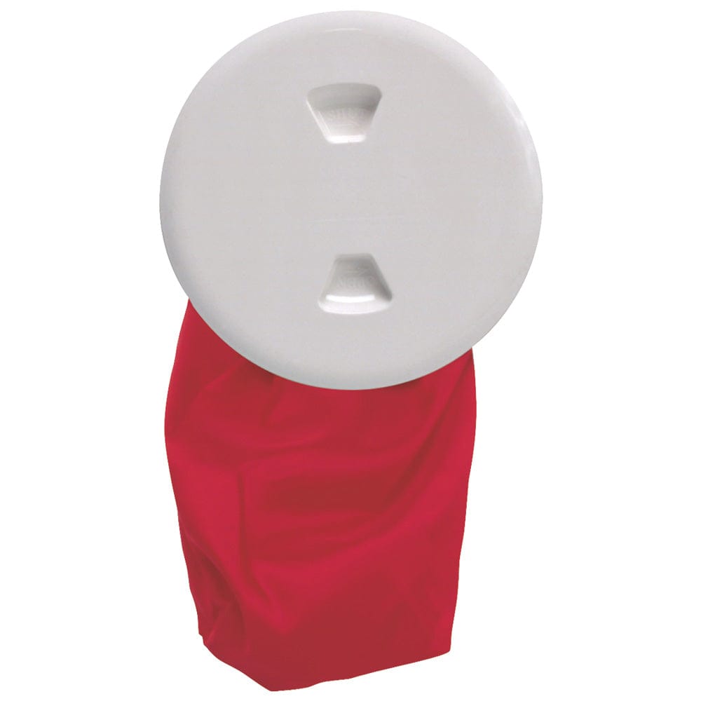 Beckson Marine Beckson 5" Stow-Away Deck Plate - White w/12" Bag Marine Hardware