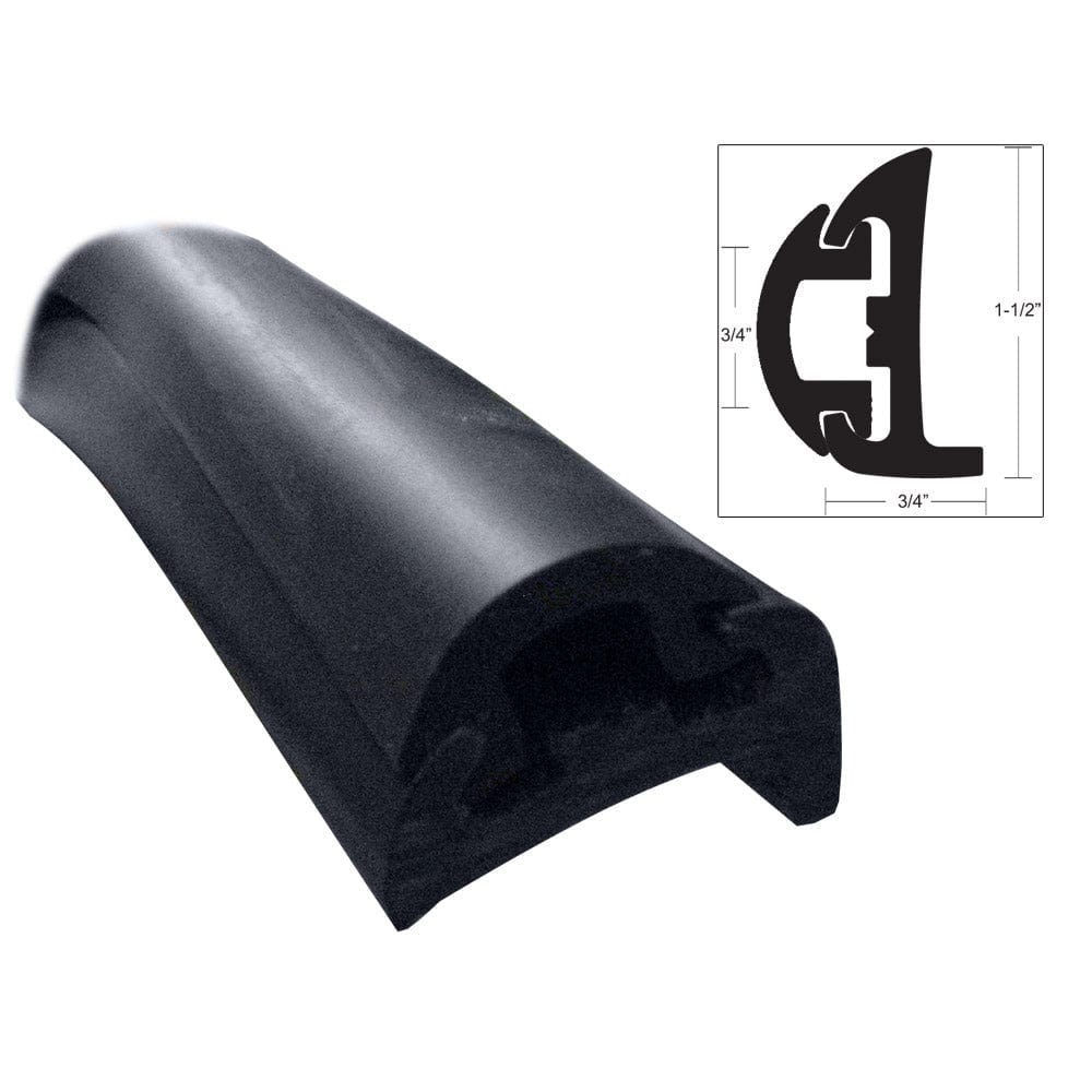 TACO Marine TACO Semi-Rigid Rub Rail Kit - Black w/Black Insert - 50' Marine Hardware