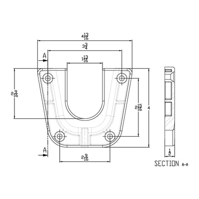 TACO Marine TACO Stainless Steel Mounting Bracket f/Side Mount Table Pedestal Marine Hardware