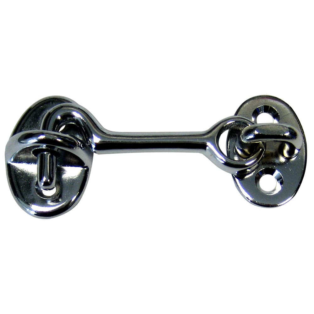 Whitecap Whitecap Cabin Door Hook - CP/Brass - 2" Marine Hardware