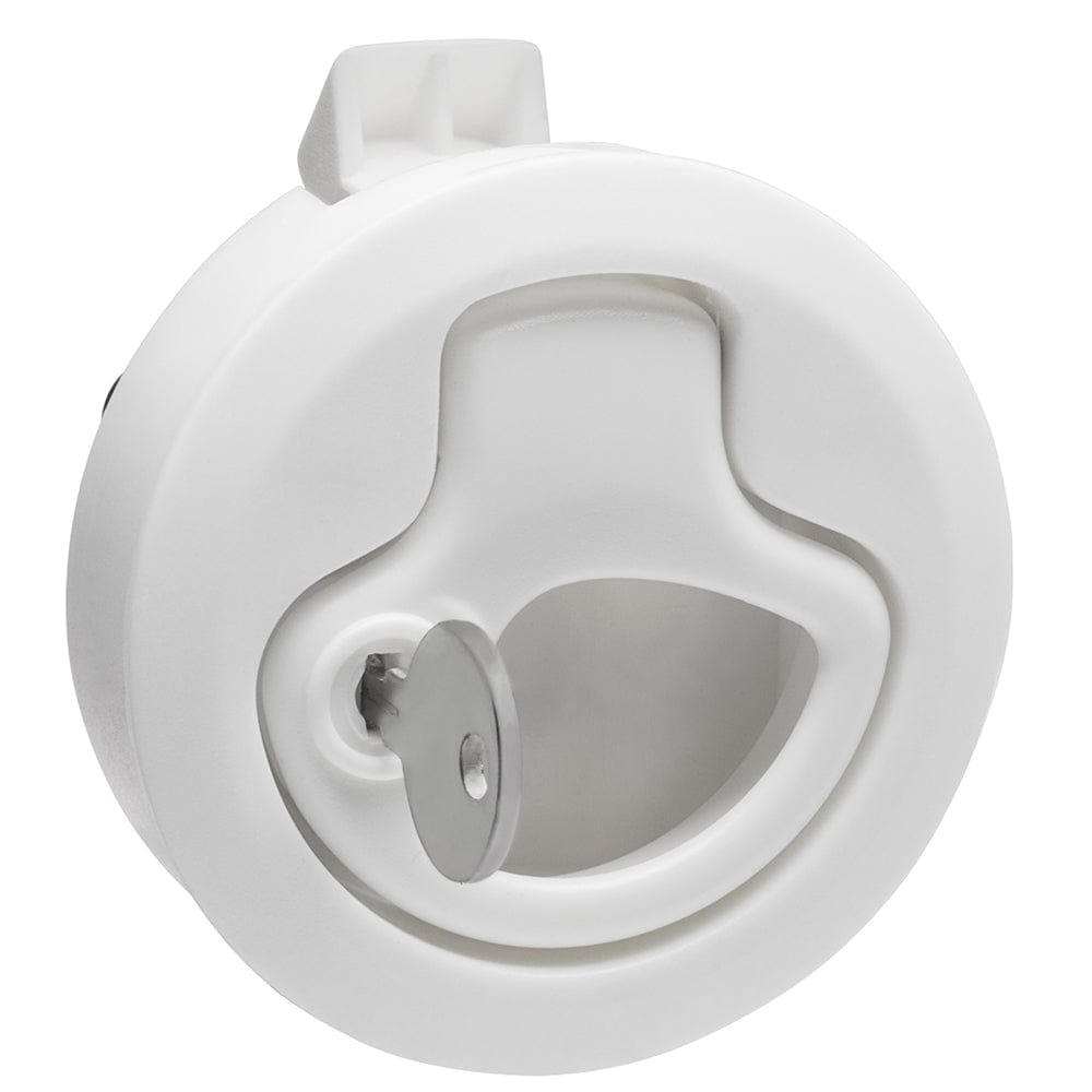 Whitecap Whitecap Compression Handle Stainless Steel/White Nylon Locking - 1/4 Turn Marine Hardware