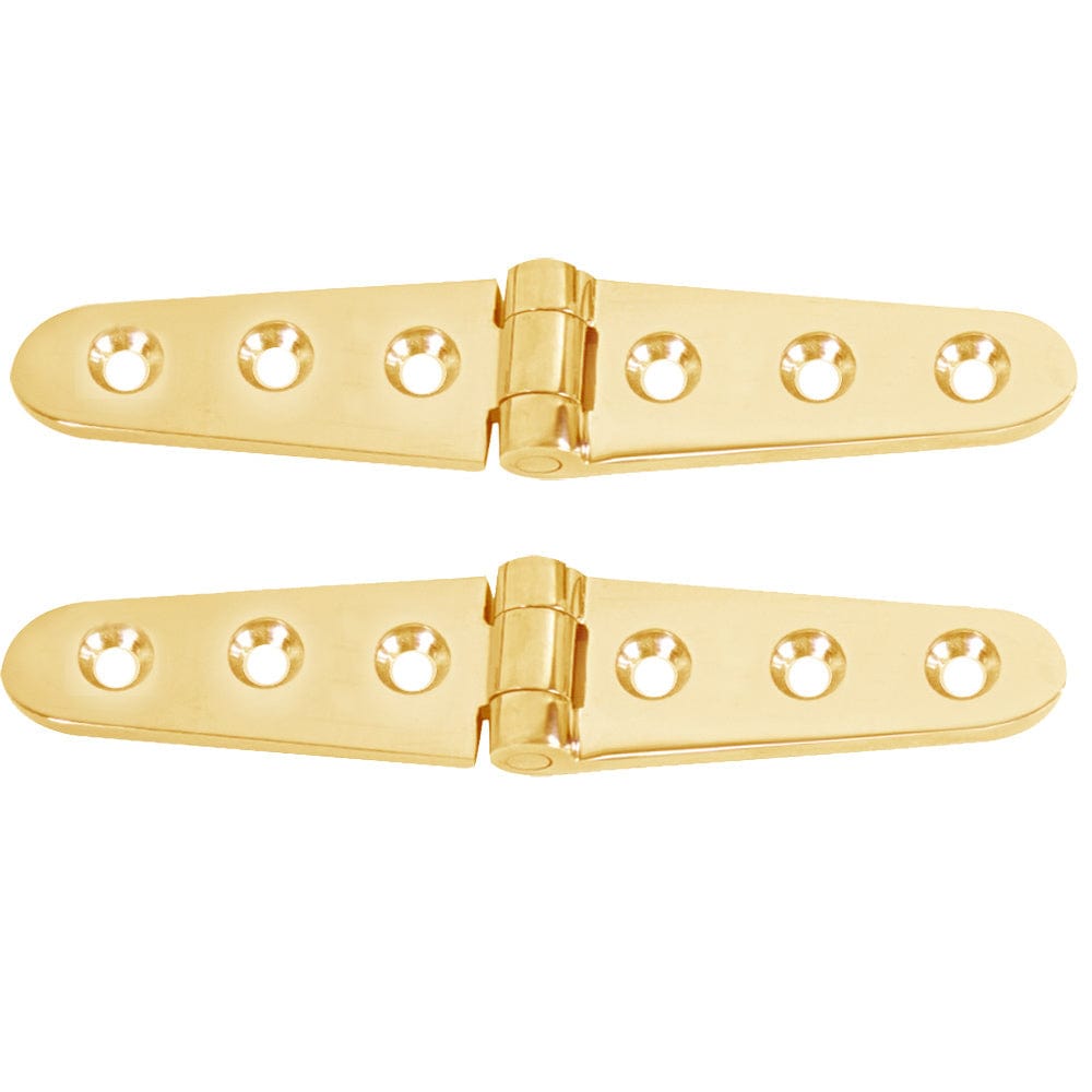 Whitecap Whitecap Strap Hinge - Polished Brass - 6" x 1-1/8" - Pair Marine Hardware