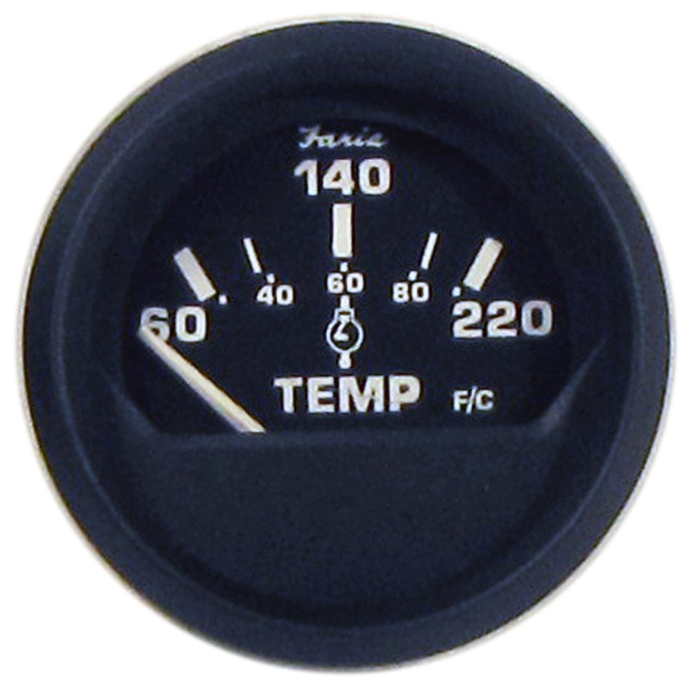 Faria Beede Instruments Faria Euro Black 2" Cylinder Head Temperature Gauge (60 to 220° F) with Sender Marine Navigation & Instruments