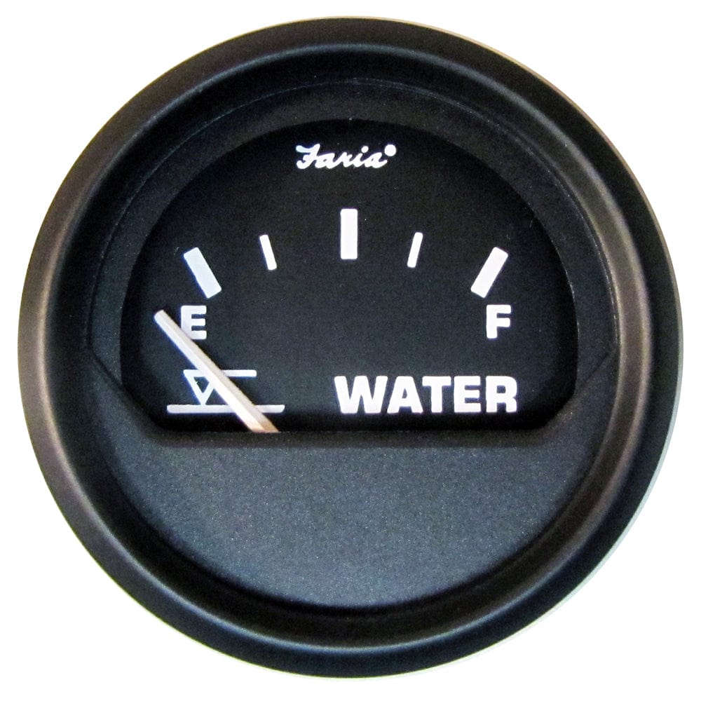 Faria Beede Instruments Faria Euro Black 2" Tank Level Gauge - Potable Water (Metric) Marine Navigation & Instruments