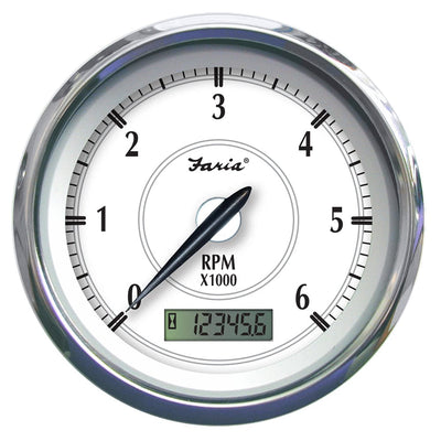 Faria Beede Instruments Faria Newport SS 4" Tachometer w/Hourmeter f/Gas Outboard - 7000 RPM Marine Navigation & Instruments