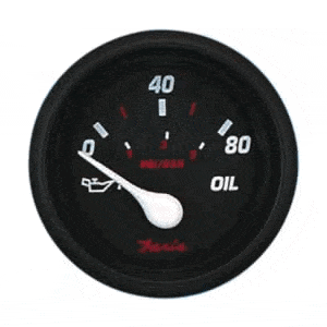 Faria Beede Instruments Faria Professional Red 2" Oil Pressure Gauge Marine Navigation & Instruments