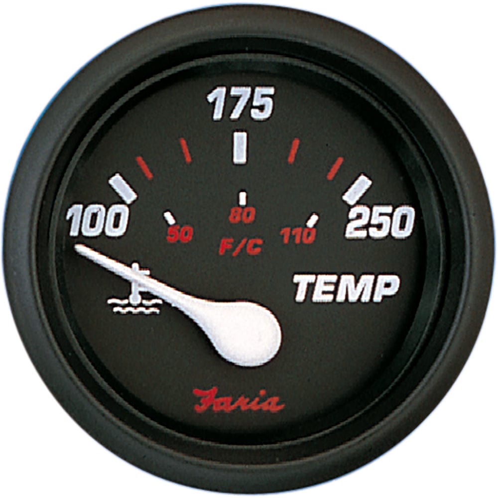 Faria Beede Instruments Faria Professional Red 2" Water Temp Marine Navigation & Instruments